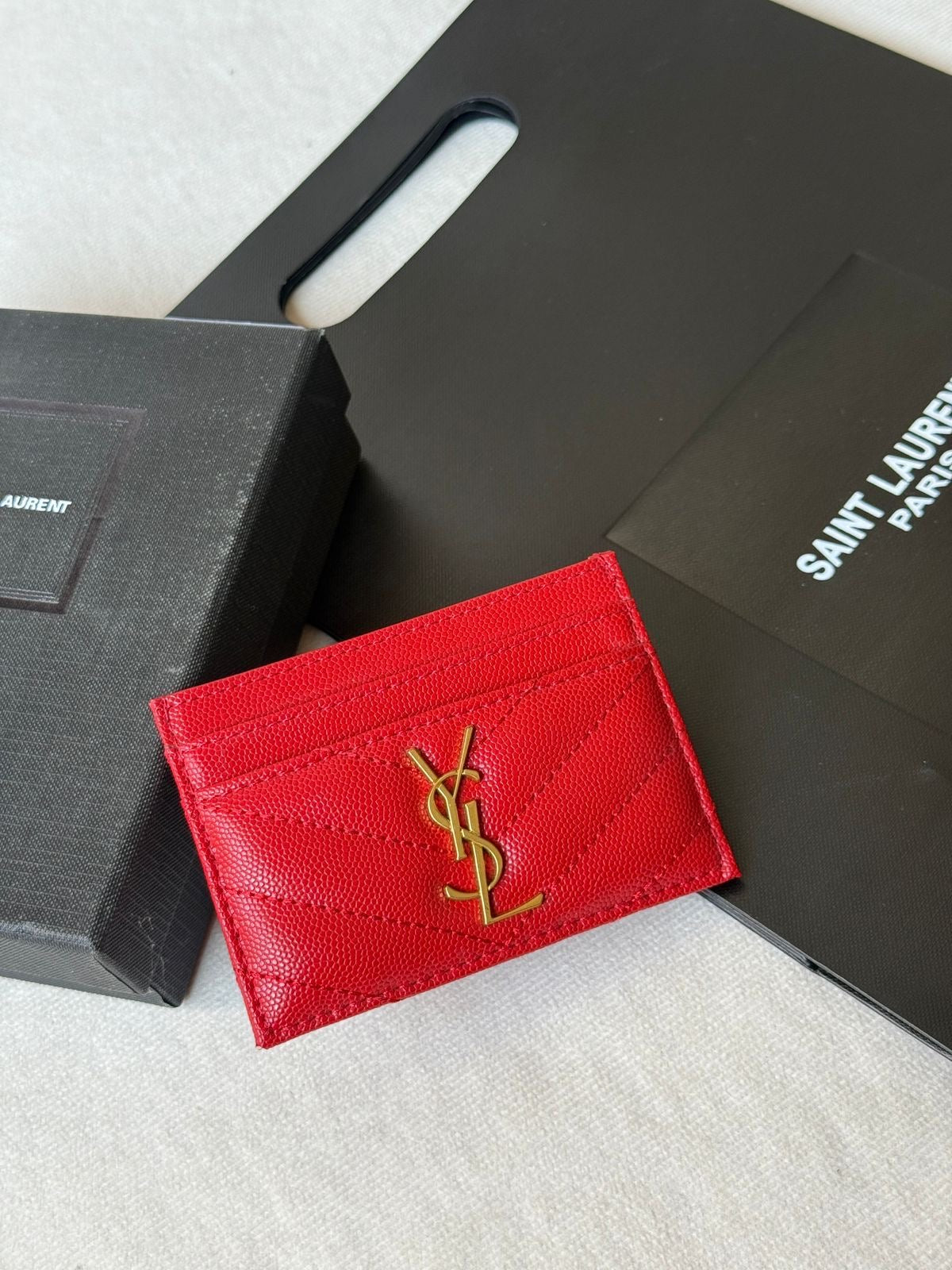 YSL Card Holder - Red