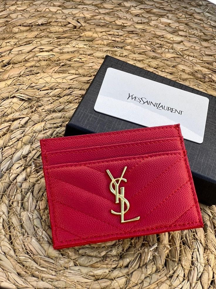 YSL Card Holder - Red