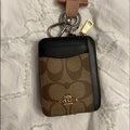 Coach Zip Card Case in Signature Canvas