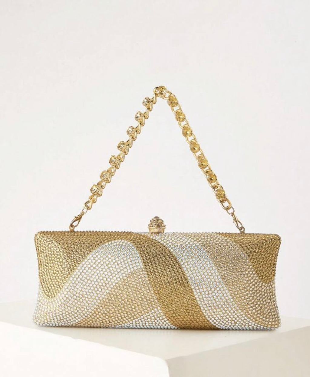 Golden Rhinestone Clutch