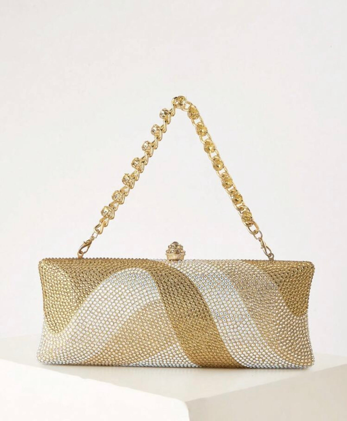 Golden Rhinestone Clutch
