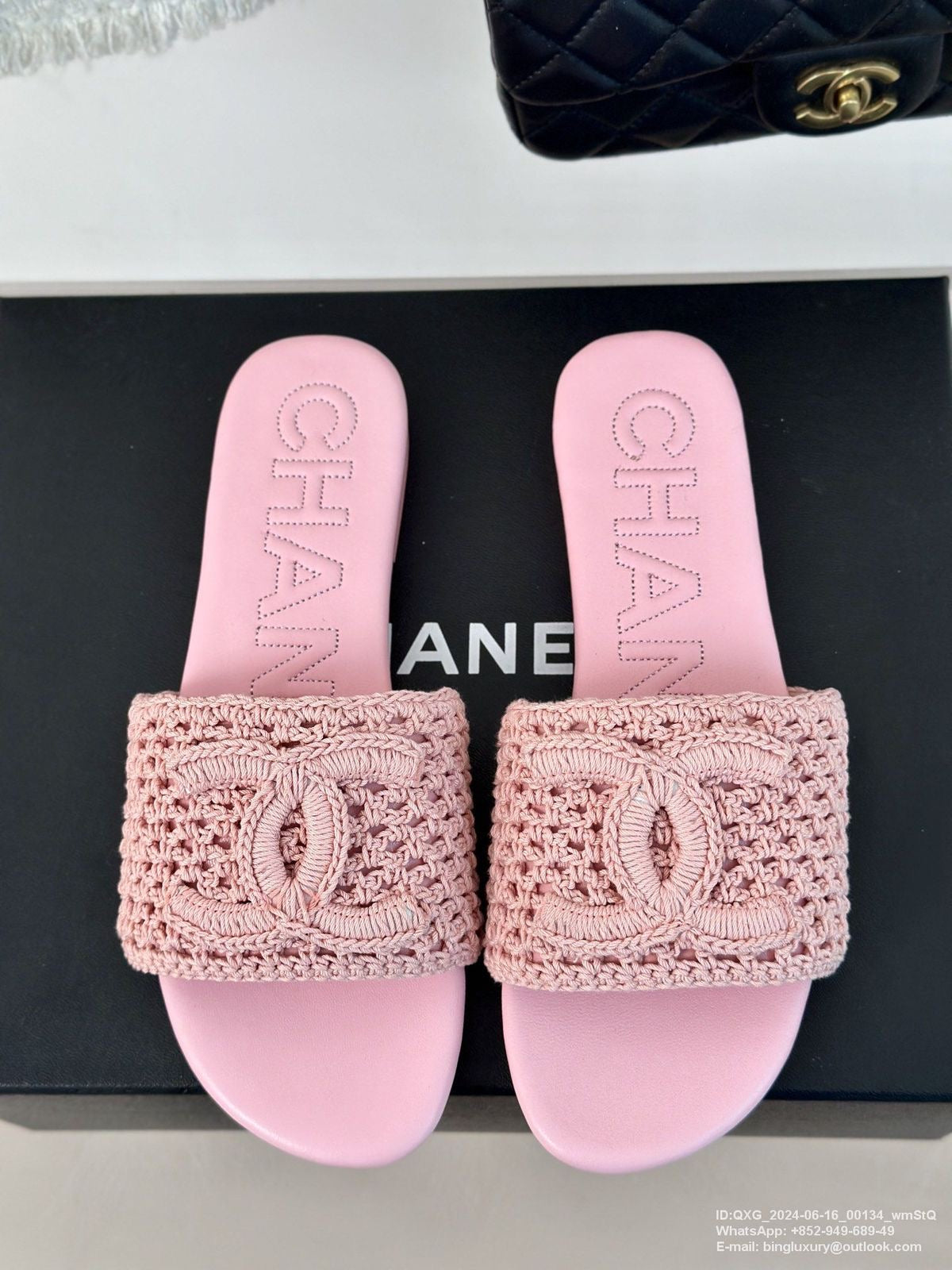 Chanel Pink Slides
