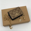 Coach Wallet with chain in brown