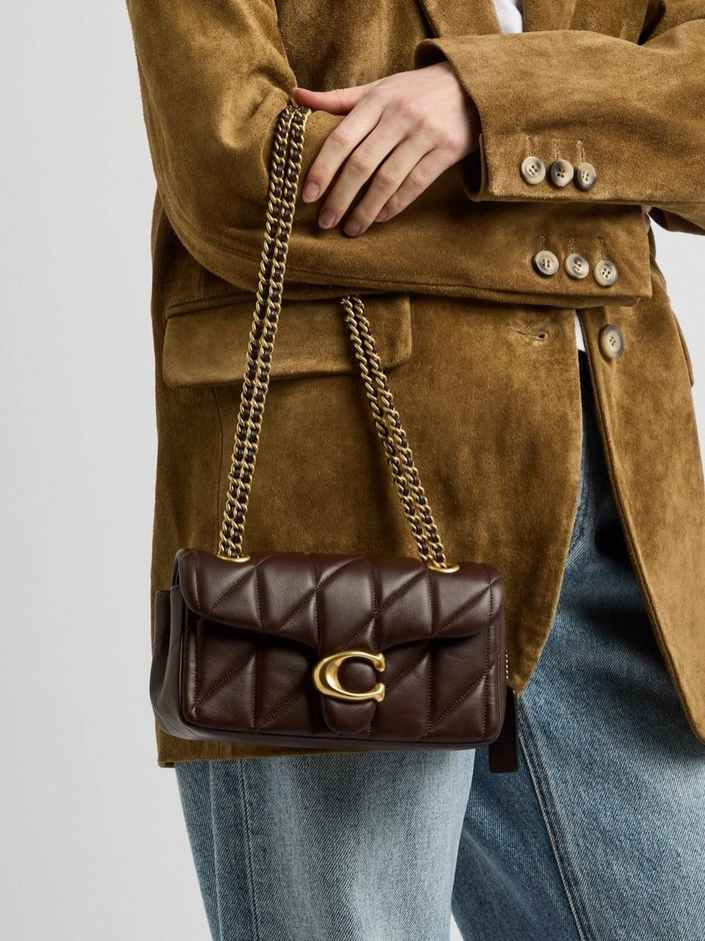 Coach Tabby Shoulder Bag 20 With Quilting  - Brown