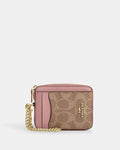 Coach Zip Card Case in Pink